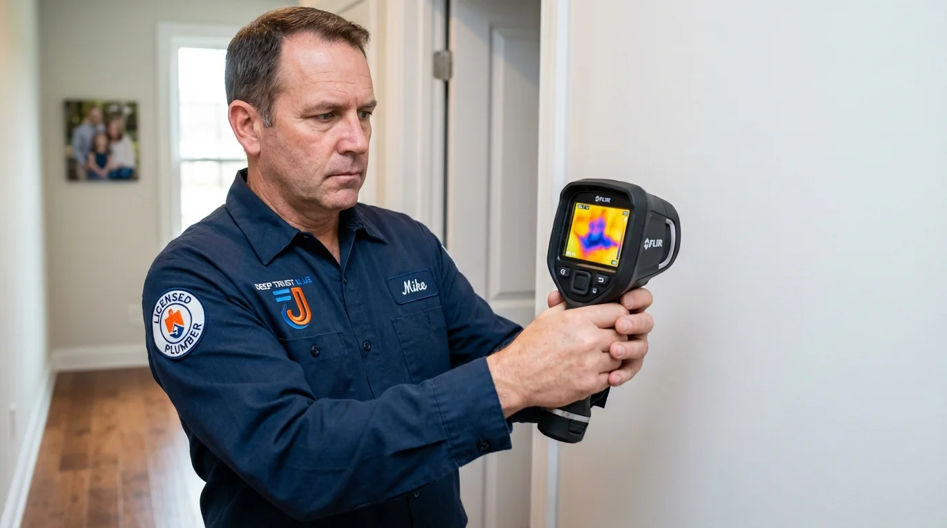 Thermal imaging leak detection by Johns Plumbing LLC in East Canton